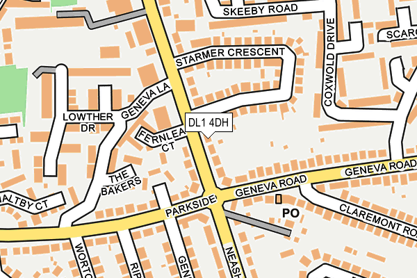 DL1 4DH map - OS OpenMap – Local (Ordnance Survey)