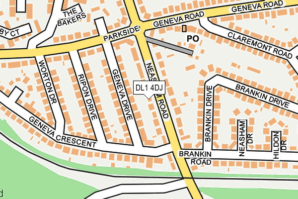 DL1 4DJ map - OS OpenMap – Local (Ordnance Survey)