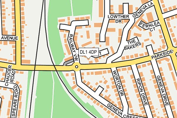 DL1 4DP map - OS OpenMap – Local (Ordnance Survey)