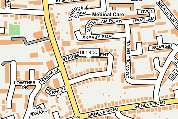 DL1 4DQ map - OS OpenMap – Local (Ordnance Survey)