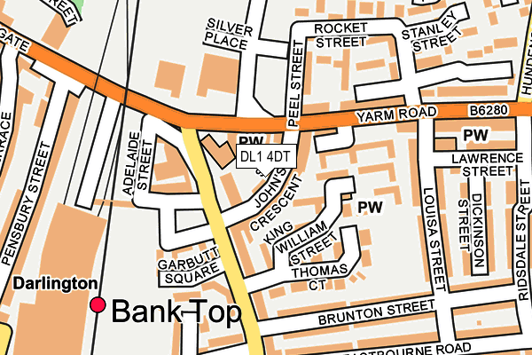 DL1 4DT map - OS OpenMap – Local (Ordnance Survey)