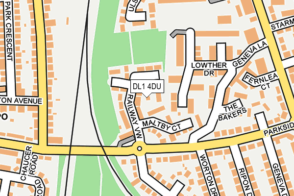 DL1 4DU map - OS OpenMap – Local (Ordnance Survey)