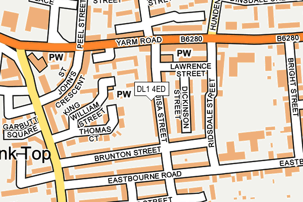 DL1 4ED map - OS OpenMap – Local (Ordnance Survey)