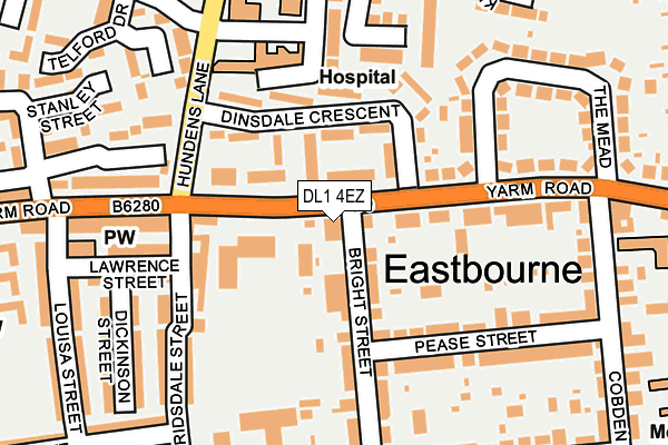 DL1 4EZ map - OS OpenMap – Local (Ordnance Survey)