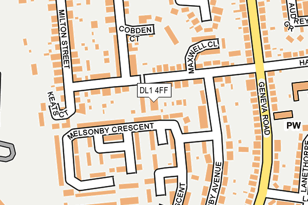 DL1 4FF map - OS OpenMap – Local (Ordnance Survey)