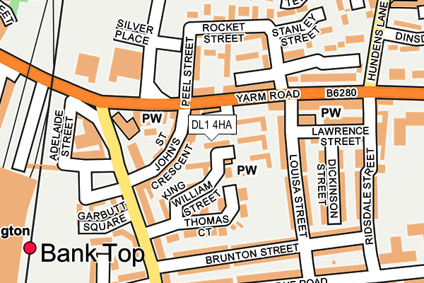 DL1 4HA map - OS OpenMap – Local (Ordnance Survey)