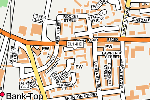 DL1 4HD map - OS OpenMap – Local (Ordnance Survey)
