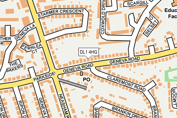 DL1 4HG map - OS OpenMap – Local (Ordnance Survey)