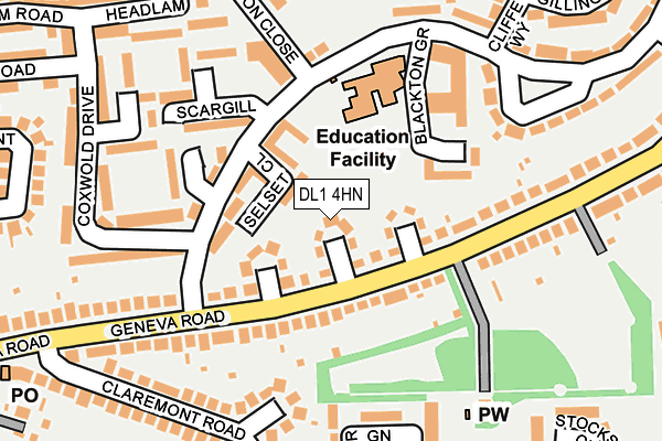 DL1 4HN map - OS OpenMap – Local (Ordnance Survey)
