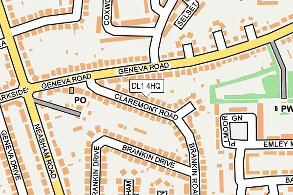 DL1 4HQ map - OS OpenMap – Local (Ordnance Survey)