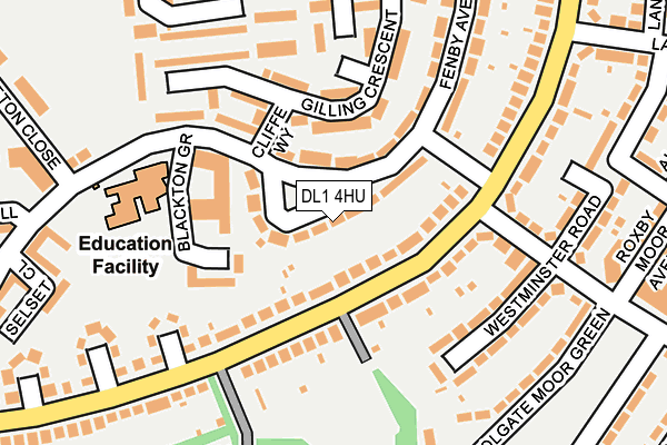 DL1 4HU map - OS OpenMap – Local (Ordnance Survey)