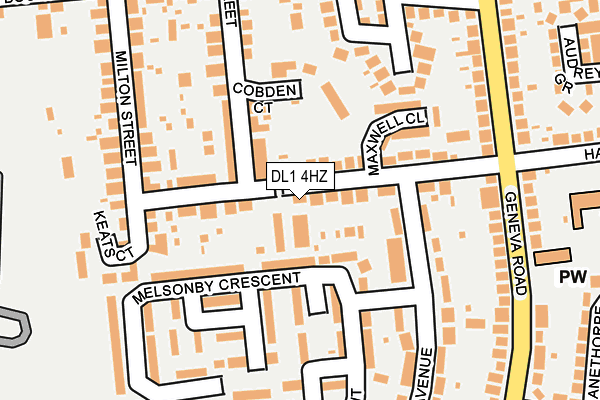 DL1 4HZ map - OS OpenMap – Local (Ordnance Survey)