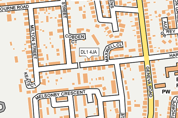 DL1 4JA map - OS OpenMap – Local (Ordnance Survey)