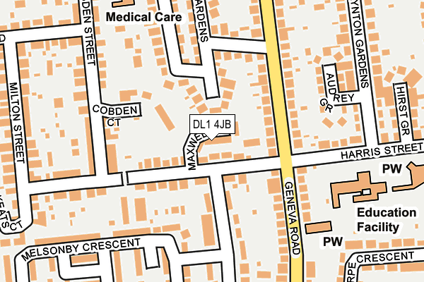 DL1 4JB map - OS OpenMap – Local (Ordnance Survey)