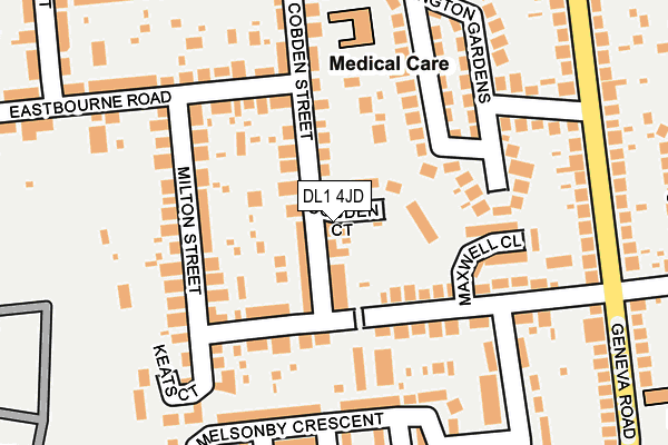 DL1 4JD map - OS OpenMap – Local (Ordnance Survey)