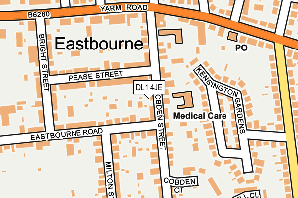 DL1 4JE map - OS OpenMap – Local (Ordnance Survey)