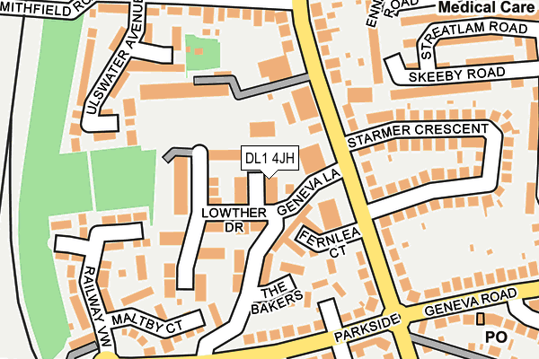 DL1 4JH map - OS OpenMap – Local (Ordnance Survey)