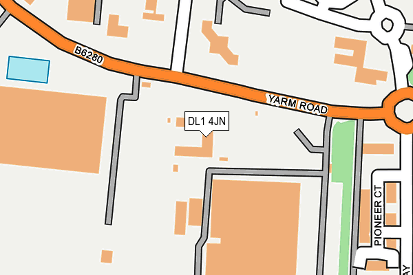 DL1 4JN map - OS OpenMap – Local (Ordnance Survey)