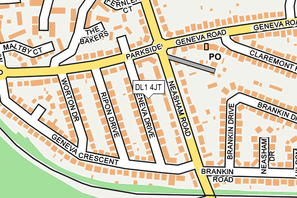 DL1 4JT map - OS OpenMap – Local (Ordnance Survey)