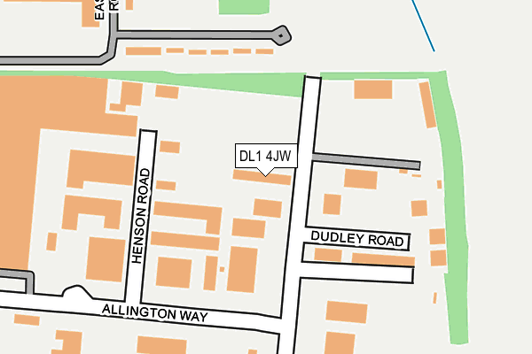 DL1 4JW map - OS OpenMap – Local (Ordnance Survey)