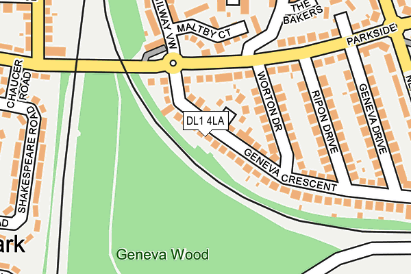 DL1 4LA map - OS OpenMap – Local (Ordnance Survey)
