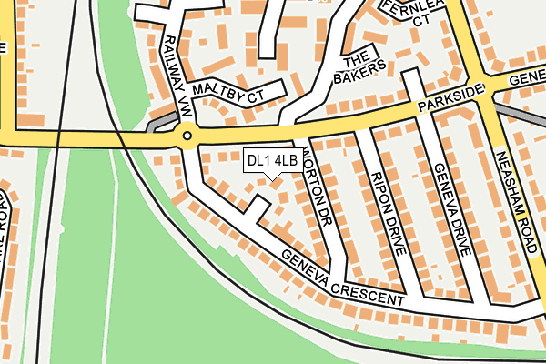 DL1 4LB map - OS OpenMap – Local (Ordnance Survey)