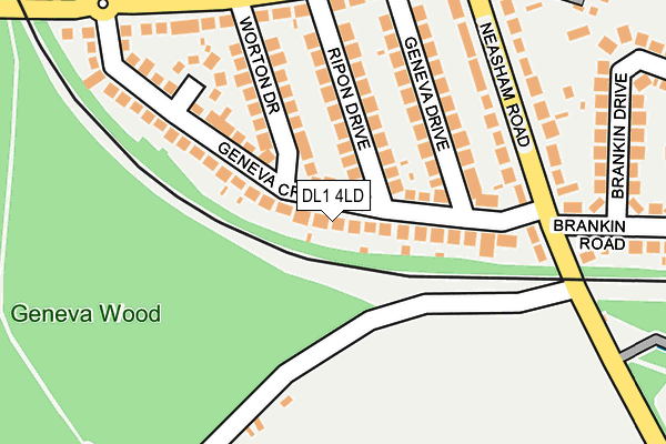 DL1 4LD map - OS OpenMap – Local (Ordnance Survey)