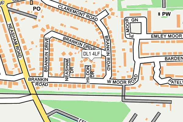 DL1 4LF map - OS OpenMap – Local (Ordnance Survey)