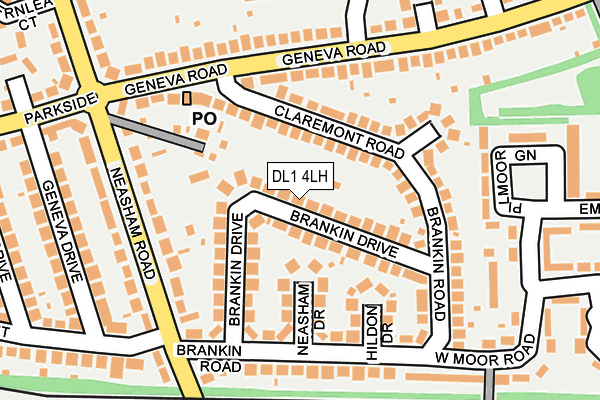 DL1 4LH map - OS OpenMap – Local (Ordnance Survey)