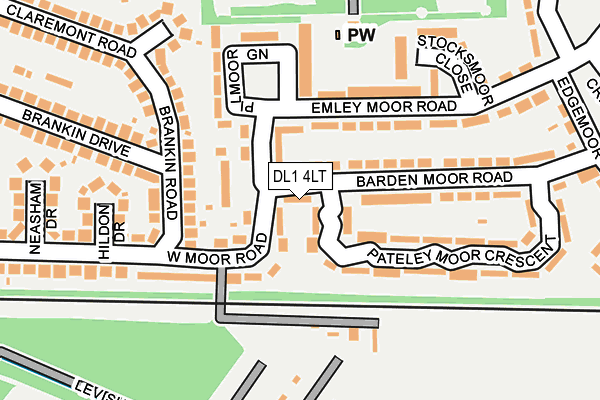 DL1 4LT map - OS OpenMap – Local (Ordnance Survey)