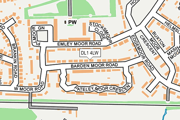 DL1 4LW map - OS OpenMap – Local (Ordnance Survey)