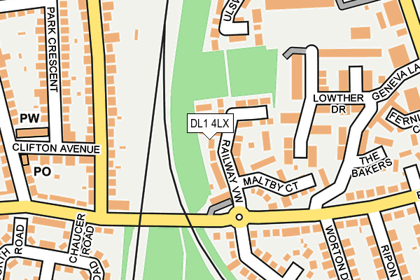 DL1 4LX map - OS OpenMap – Local (Ordnance Survey)