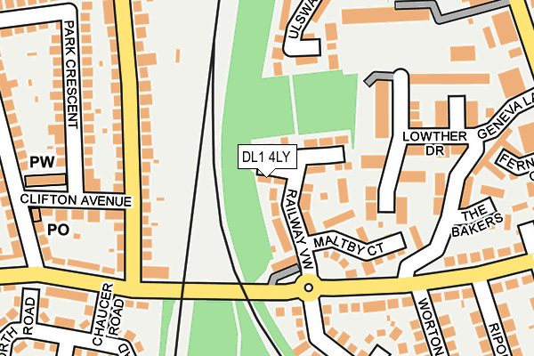 DL1 4LY map - OS OpenMap – Local (Ordnance Survey)