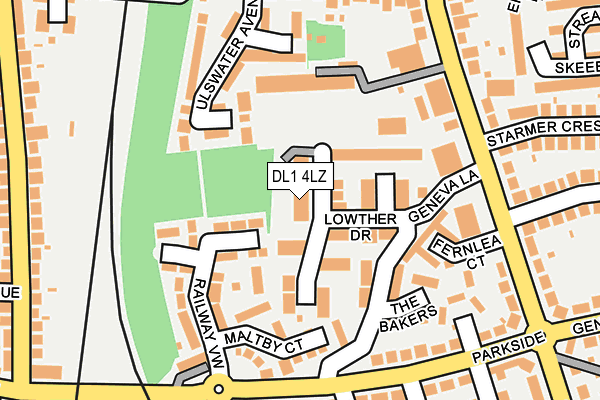 DL1 4LZ map - OS OpenMap – Local (Ordnance Survey)