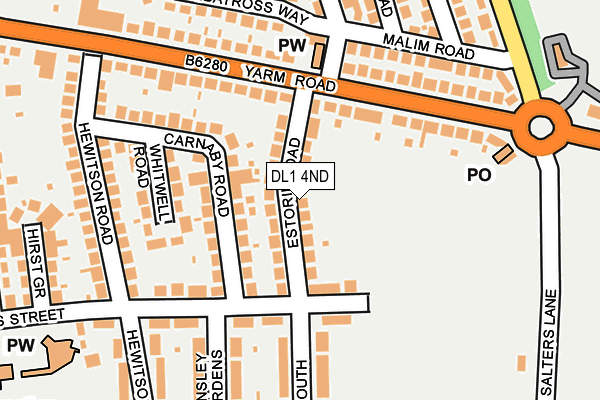 DL1 4ND map - OS OpenMap – Local (Ordnance Survey)