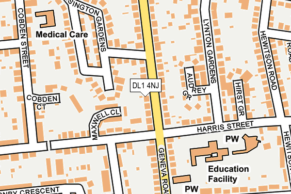 DL1 4NJ map - OS OpenMap – Local (Ordnance Survey)