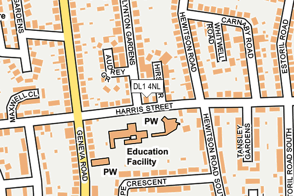 DL1 4NL map - OS OpenMap – Local (Ordnance Survey)