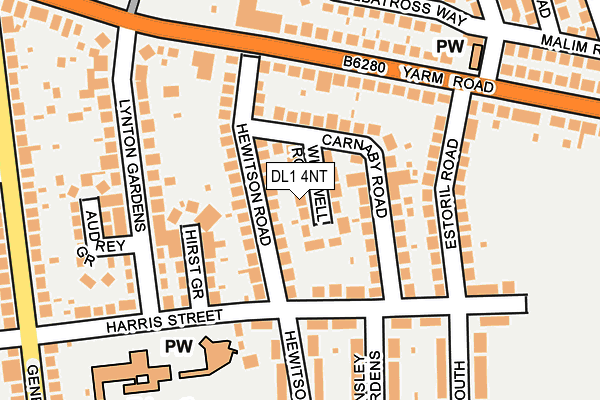 DL1 4NT map - OS OpenMap – Local (Ordnance Survey)