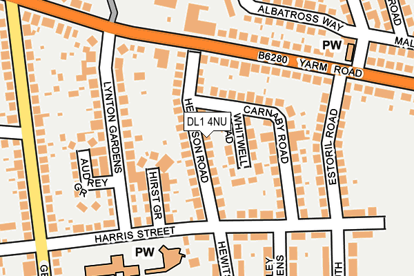 DL1 4NU map - OS OpenMap – Local (Ordnance Survey)