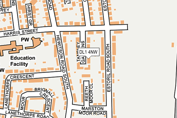 DL1 4NW map - OS OpenMap – Local (Ordnance Survey)