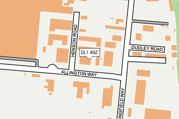 DL1 4NZ map - OS OpenMap – Local (Ordnance Survey)