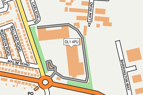 DL1 4PU map - OS OpenMap – Local (Ordnance Survey)
