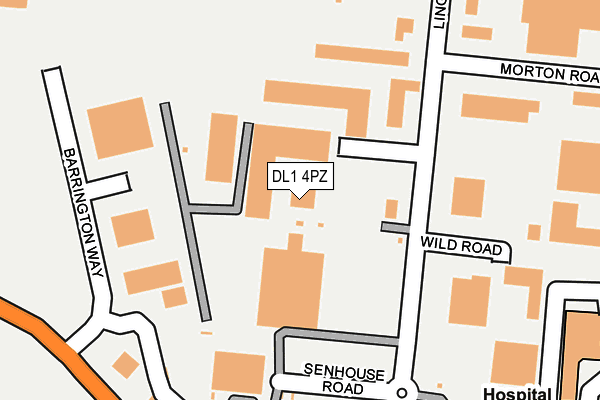 DL1 4PZ map - OS OpenMap – Local (Ordnance Survey)