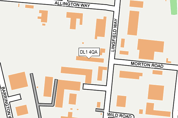DL1 4QA map - OS OpenMap – Local (Ordnance Survey)