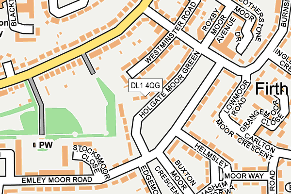 DL1 4QG map - OS OpenMap – Local (Ordnance Survey)