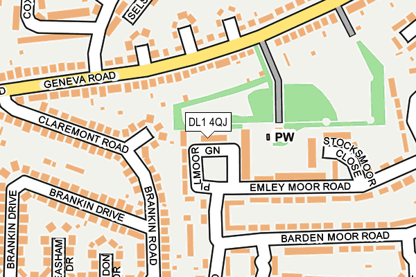 DL1 4QJ map - OS OpenMap – Local (Ordnance Survey)