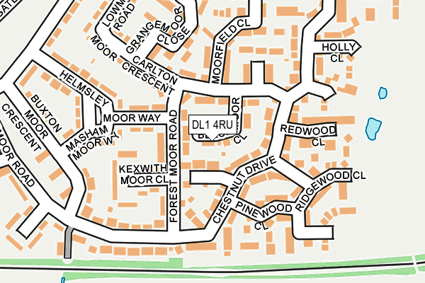 DL1 4RU map - OS OpenMap – Local (Ordnance Survey)