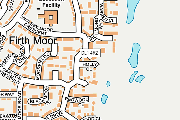 DL1 4RZ map - OS OpenMap – Local (Ordnance Survey)