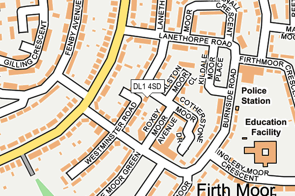 DL1 4SD map - OS OpenMap – Local (Ordnance Survey)