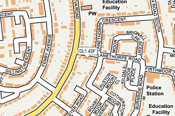 DL1 4SF map - OS OpenMap – Local (Ordnance Survey)